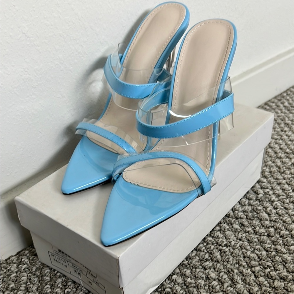 Elegant Blue Women's Heels